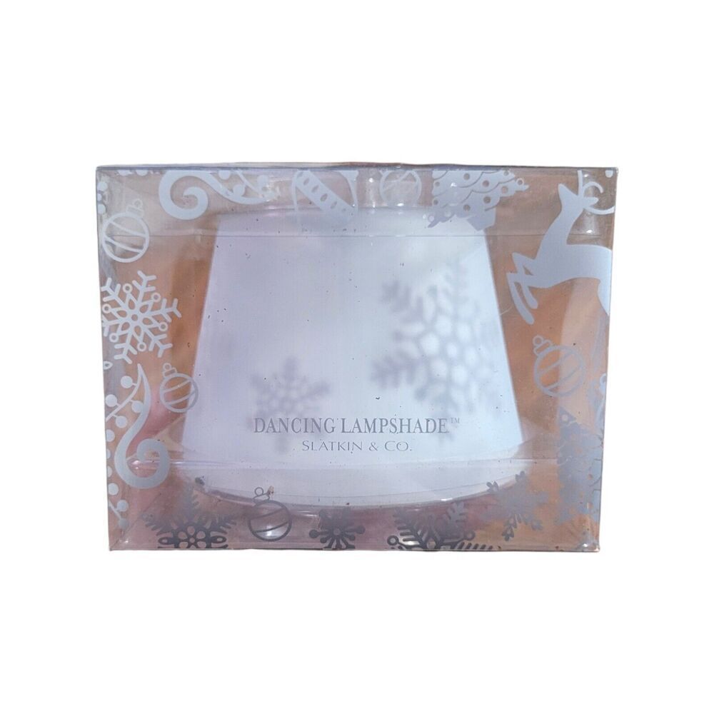 Slatkin & Co Bath Body Works Christmas Dancing Lampshade Snowflakes NIB
